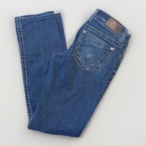 BKE Stella Dark Wash Straight Leg Jeans Women's 27x31.5 Low-Rise Stretch Denim